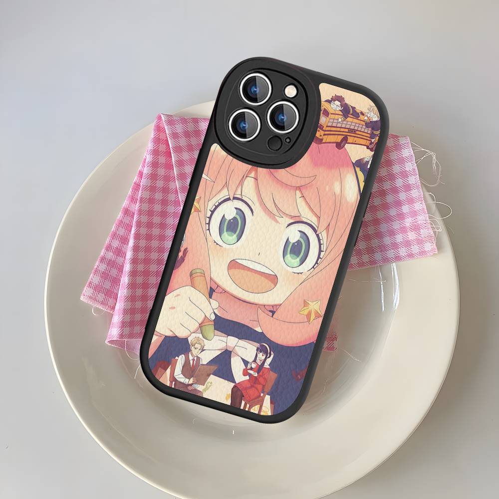 Classic Anime Spy X Family Phone Case Leather For IPhone 16 15 14 13 12 11 Pro Max Plus Matte Cover