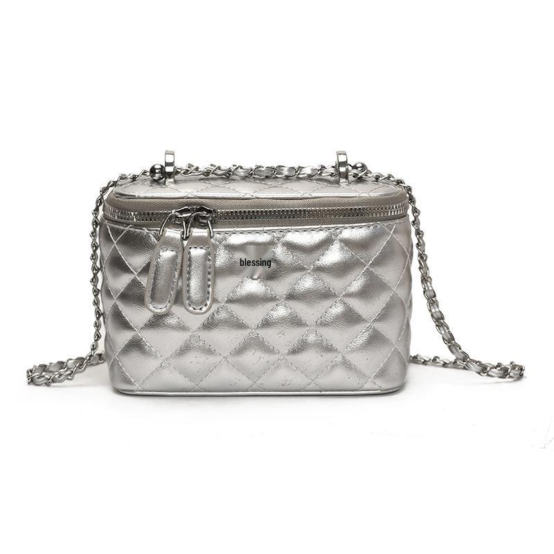 Elegant 2025 Argyle Chain Crossbody Bag for Women - Niche Fragrant Style, Compact Shoulder Design