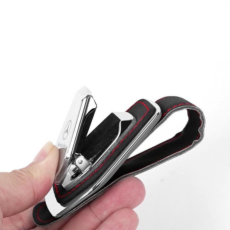 High Quality Car Eyeglass Storage Clip Sun Visor Sunglasses For Mercedes Benz AMG W177 W176 X166 X167 C257 C218 X253 C118 C117 PK2