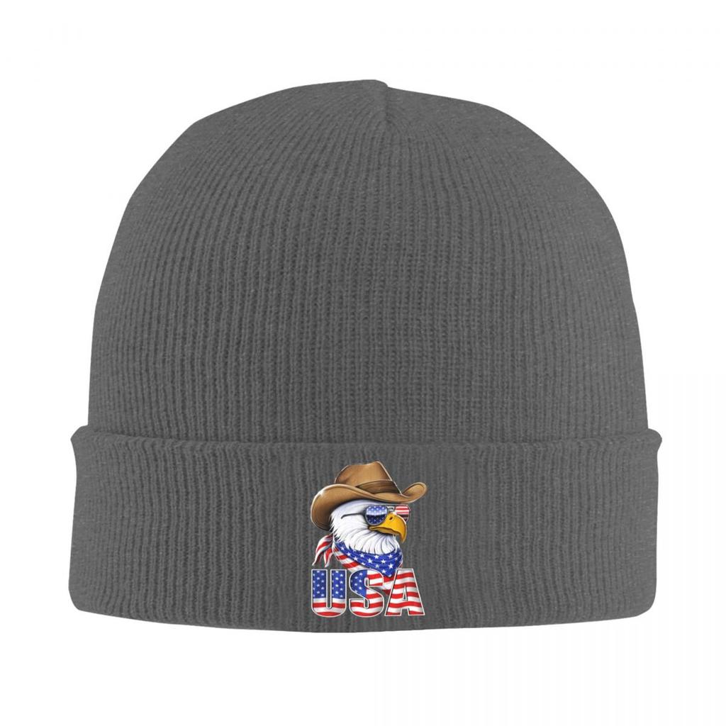 Warme Strickmütze mit Adler-Print Winter-Strickmütze Beanie Mütze Skullies Beanies Hip Hop Mützen für Unisex