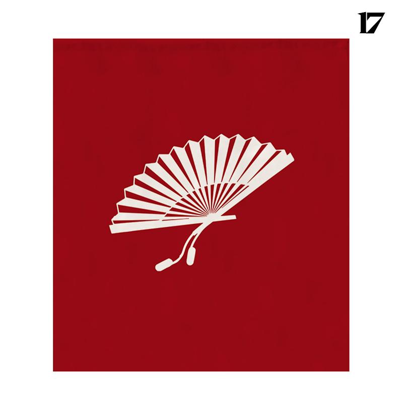 Japanischer Stil Kurzer Vorhang Sakura Wellenmuster Noren Restaurant Sushi Laden Türkopfvorhang Küchentür Durchgang Veranda Trennwand