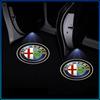 2Pcs Car Door Emblem Light LED Welcome Lamp Wireless Laser Projector For Alfa Romeo 147 159 156 Giulietta Giulia Mito Spider Alpha Nheadrest