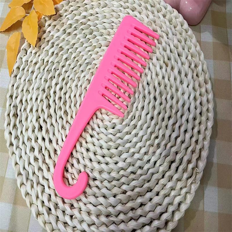 

Большой изогнутый гребень с широкими зубьями для кудрявых и длинных волос, антистатический, стиль «Net Red»