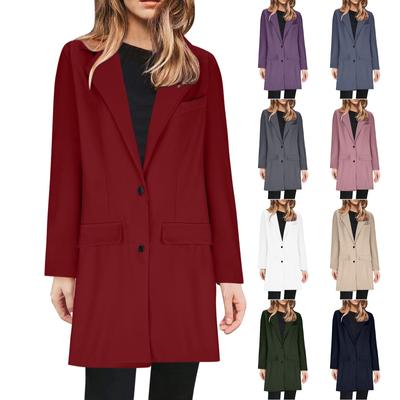 Jacket For Women Casual Plus Size Coat Winter Business  Solid Color Suit Jacket Overcoat