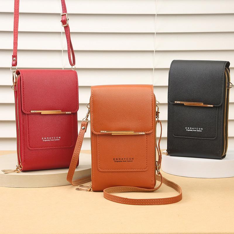 Direct sales touch screen mobile phone bag female messenger bag Korean version mobile phone bag multi-function key zipper change bag vertical