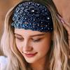 4Pcs Plum Blossom Wide Headband Faux Crystal Imitation Pearls Non-Slip Floral Cutout Design Hair Band Festivals Casual Wear