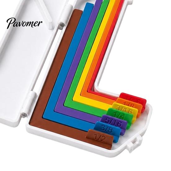 DIY Craft Ruler 1 Set Alignment Guide Tool, 7 Spacers 1/16 1/2 Inch for Precise Spacing Paper Crafting, Card Making Scrapbooking Kit with Storage Box