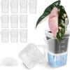 6 Stück Automatischer Bewässerungs-Blumentopf für Sukkulenten-Stecklinge Atmungsaktiver Kunststoff-Pflanztopf mit Docht-Bewässerung Garten-Zubehör