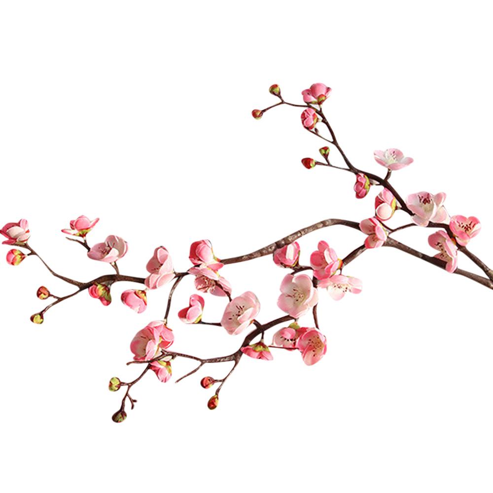

Artificial Plum Blossom and Peach Blossom Silk Flowers Realistic Faux Floral Arrangements for Home Decor Table Centerpieces Wedding Decorations розовый