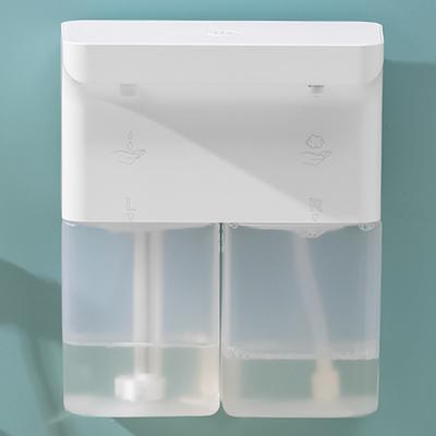 300ML Automatic Sensor Double Soap Dispenser USB Charging Liquid Foam Soap Dispenser 3-Level Adjustable Wall Mount for Bathroom