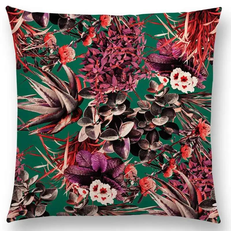 Latest Gorgeous Death Beautiful Skull Floral Garden Colorful Flower God Meaning of Life Cushion Cover Car Sofa Throw Pillow Case