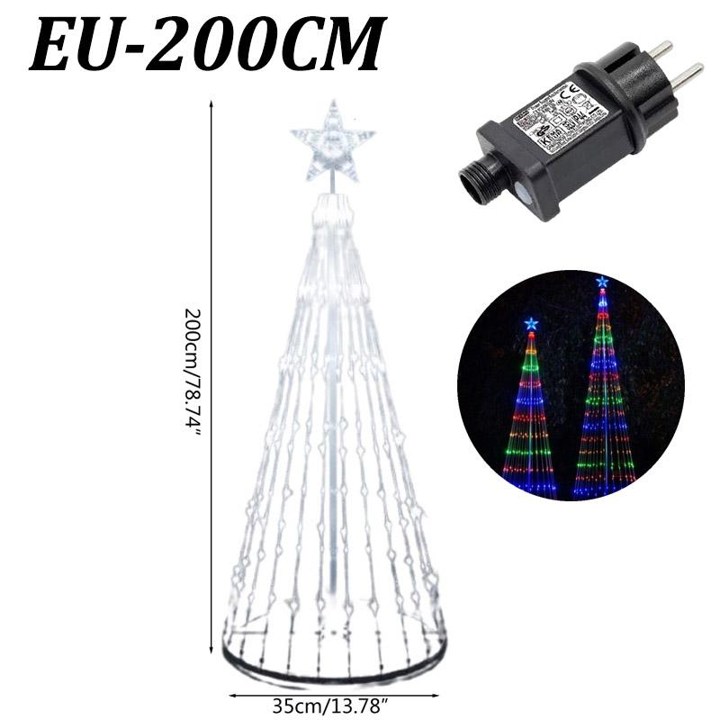 LED Christmas Tree Lightshow String Waterfall Star Lights Outdoor Colourful Multicolor For Garden Yards Wedding Party EU Plug
