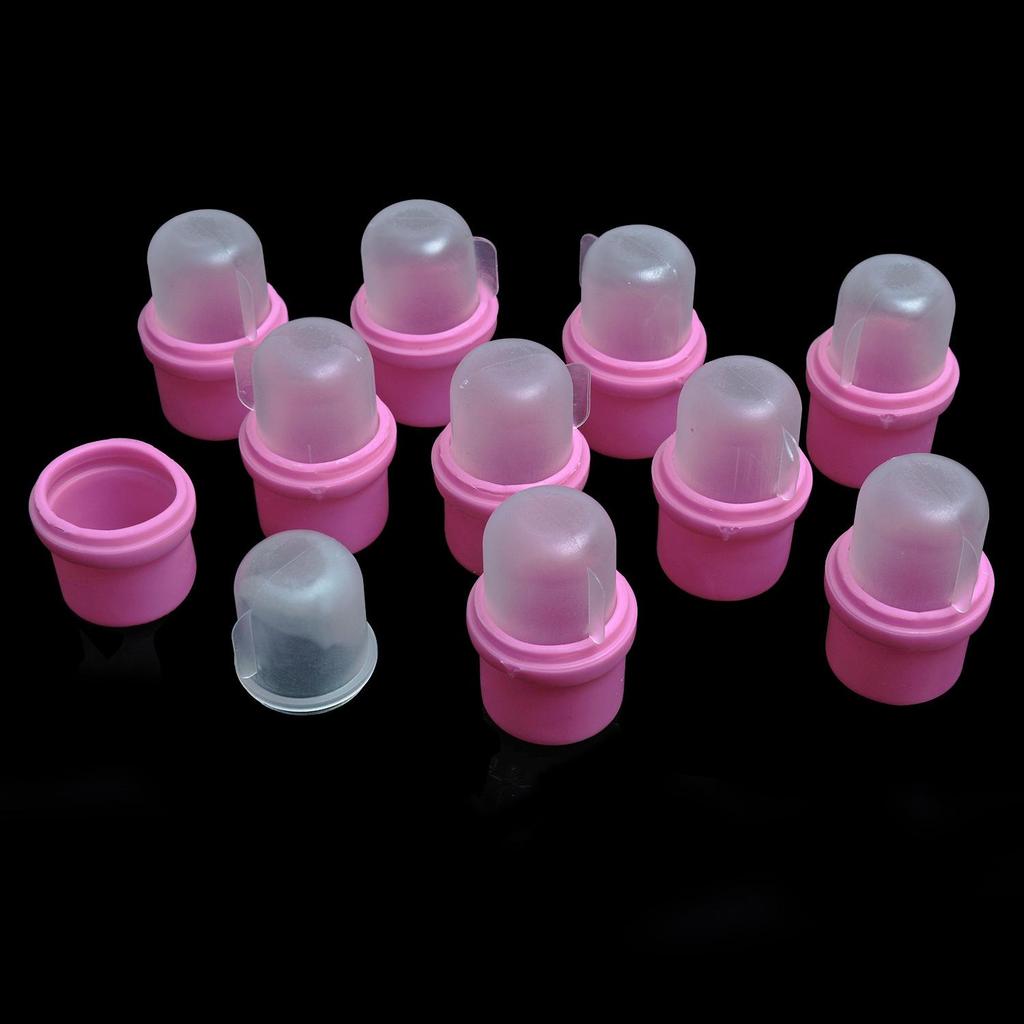 Silicone Nail Art Remover Set with Finger Cots for Gel and Crystal Nails – 10 Pieces
