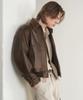 Sperone [Real Leather] Lambskin Washed Semi-Over Jacket (Brown)