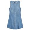 Zaprha 2025 New Arrival Waist-Tight Slim Looking A- Shaped Small Wavy Style Wide Hem Denim Dress 3607080