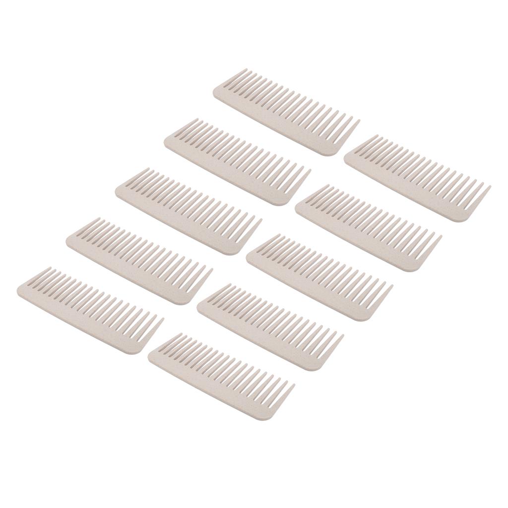 10 Pack Wheat Straw Wide Tooth Detangling Comb Easily Detangles Wet Dry Hair Wide Tooth Detangling C