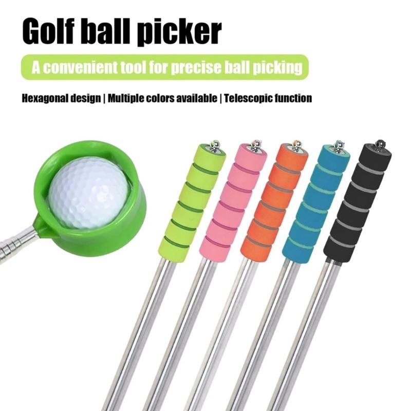 Nerezové zvedáky golfových míčků Teleskopické sběrače golfových míčků Přenosné zvedáky golfových míčků Nástroj pro sběr pro golfisty