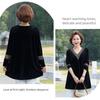 Women's Plus Size Blouse Loose V-Neck Velvet Blouse Spring Autumn Long Sleeve Velvet Pullover Top