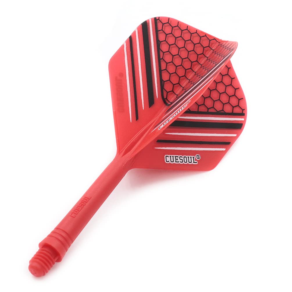 CUESOUL Integrated Flight Standard Shape Red Base Black White Pattern 3 Pieces CSAK-52X-3