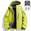 2-in-1 Detachable Winter Waterproof Windproof Outdoor Jacket With Down Inner Liner Couples Hiking Skiing Camping