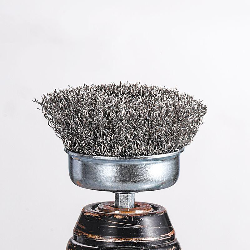 10styles Steel Wire Brush Wheel Cup Brush Metal Polishing Rotary Cleaning Rust Corrosion Rust Removal Edge Grinding Deburring