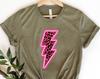 Leopard Lightning Bolt Shirt, Neon Leopard Lightning T-Shirt, Lightning Bolt Tee, Women Power Shirt, Girl Power Tee, Leopard Mom Shirt Gifts
