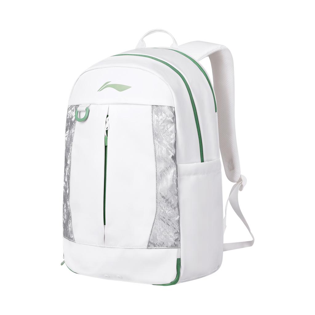 Li Ning Polyester Backpack Regular Unisex White ABSW235-2