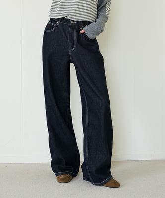HEEARI Sally Classic Wide Denim Pants_Indigo