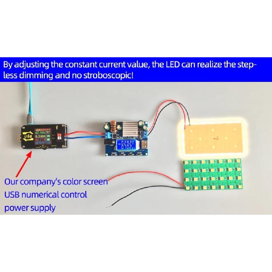 Automatisches Aufwärts-Abwärts-Modul, einstellbar, Konstantspannung, Konstantstrom-Netzteilmodul, DC-DC 5-30V auf 0,6-30V, LCD-Voltmeter