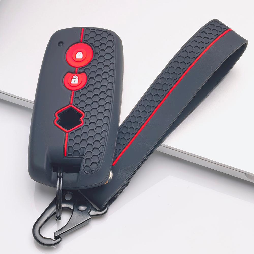 Key Case Cover for Suzuki Swift SX4 Grand Vitara Jimny Wagon Alto Splash with Keychain Anti-Scratch Guard Shockproof Protection Soft Grip Texture