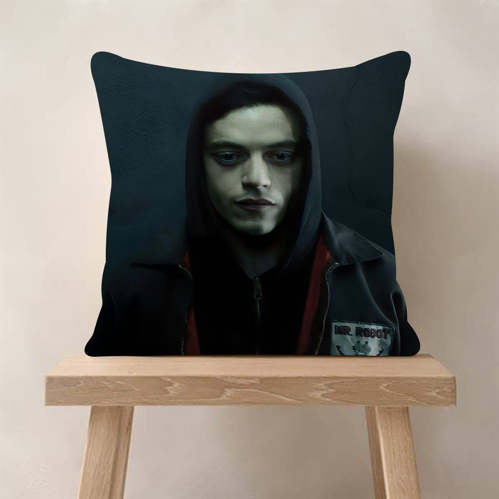 Horror Tv Series Movie Mr RRobot Decorative Room Aesthetics Pillow Case Home Decor Bedroom Sofa Bed Couch Pillow Cover x