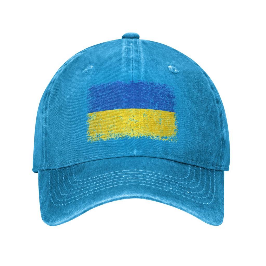 Vintage Ukraine Ukrainian Flag Pride Retro Style Sun Baseball Cap Unisex Washed Hip Hop Hats Design Running Hippie Baseball Caps