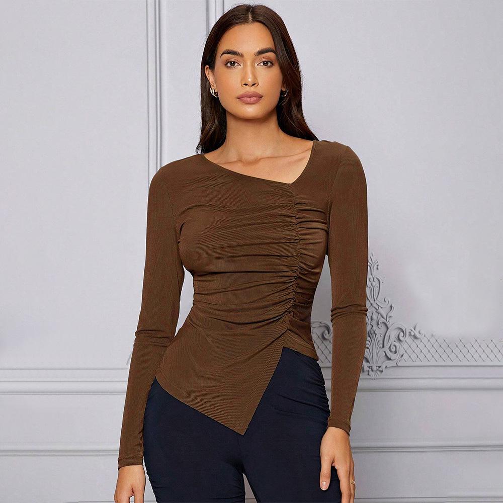 

2024 Women s French Elegant Autumn/Winter Slim-fit High-end T-shirt M