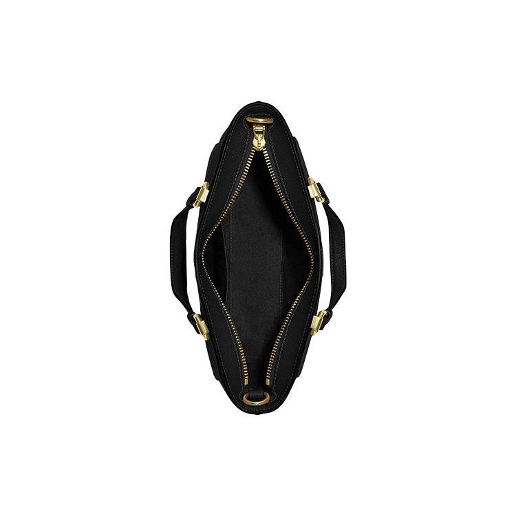 Coach Alice 21 Zipper Closure Multi-Functional Pocket Crossgrain Leather Handbag Women Handbags Black CA224-IMBLK