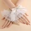 Lolita Lace Heart Bow Cosplay Cuffs Bracelet