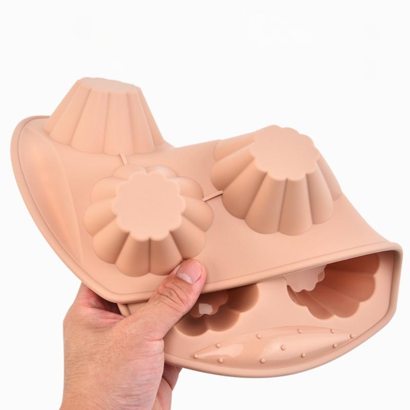 6 Hole Flower Shape Silicone Cupcake Mold Bread Moulds Cake Molds DIY Bakery Supplies Food Grade Baking Tools