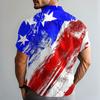 Men's Casual Casual Independence Day Print Short-sleeved Shirt