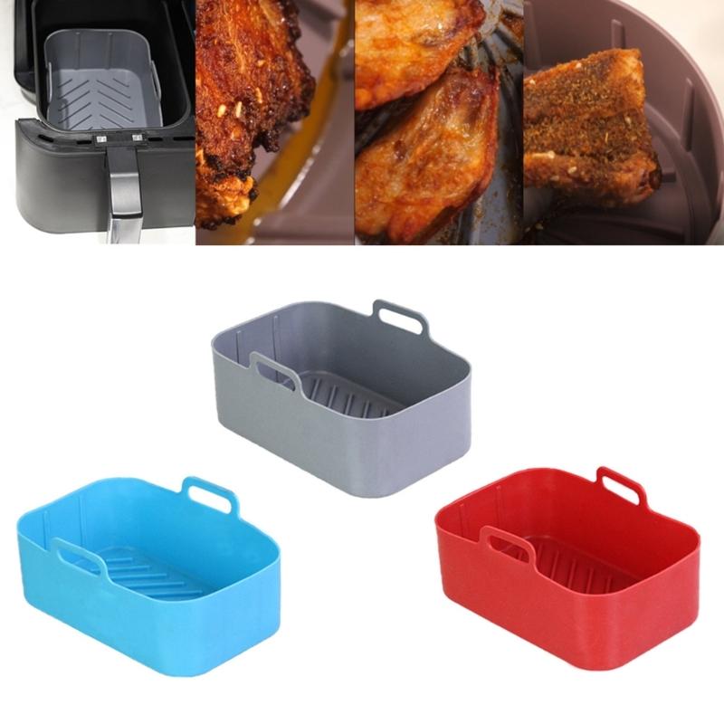 Air Fryers Silicone Pot Square Baking Tray Heat Resistant Silicone Liners