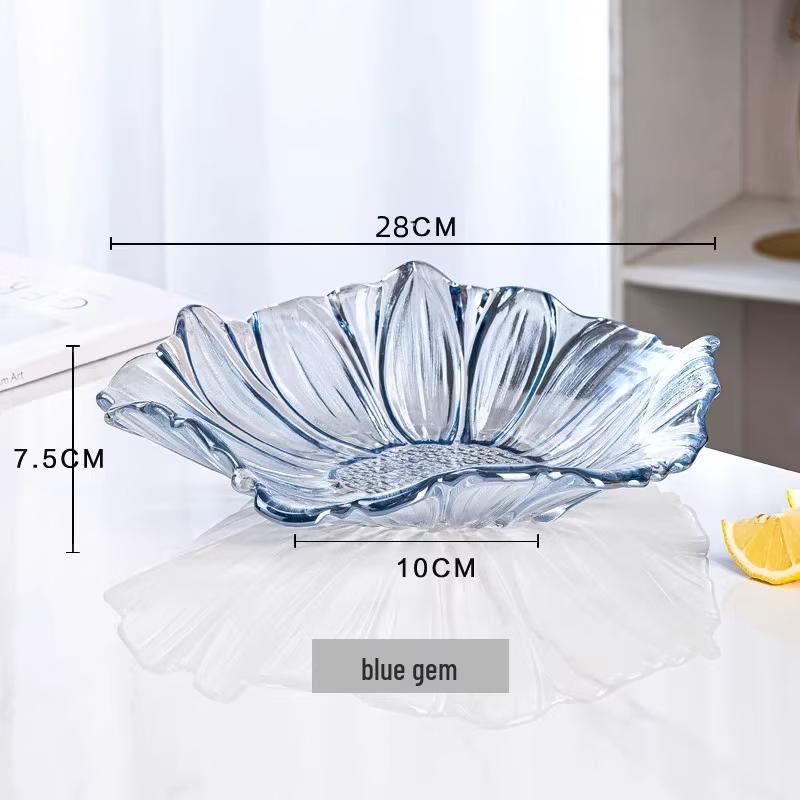 Flavinmci Nordic Sunflower Crystal Glass Fruit Bowl