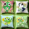 Popular KKeroro Gunsoued Cushion Cover Versatile DoubleSided Pillow Case Fit for Sofa Bed Car  Daily Decor