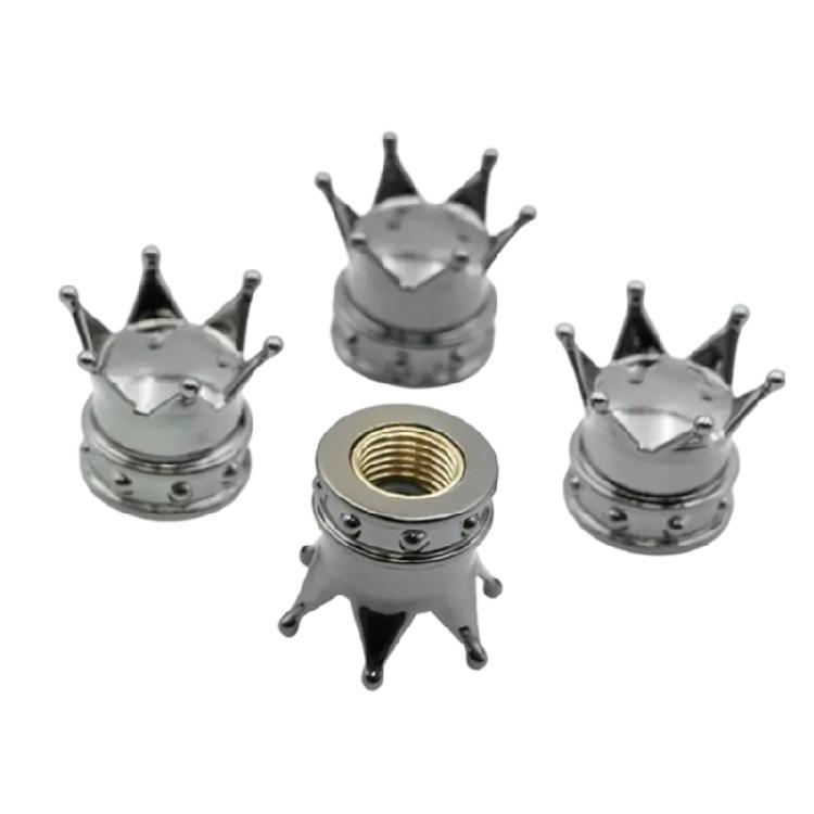 Metal Finish Tire Valves Cap Scratch Proof Resistant to Harsh Environments Outdoor Driving Ready Water Resistant 4 Pack
