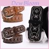 Vintage American Embroidered Womens Leather Belt For Casual And Office Style