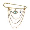 Vintage Diamond Eyes Devil's Eye Tassel Xiaoxiang Brooch Clothing, Pin Accessories