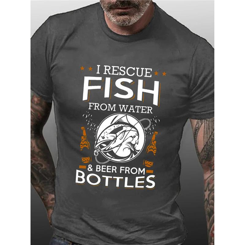 

Футболка свободного покроя с короткими рукавами из чистого хлопка с круглым вырезом и интересным графическим принтом и буквами XXXL темно-серого