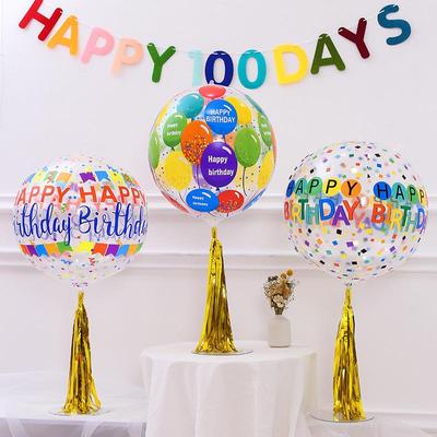4D Printed Happy Birthday Bobo Balloon for Party Decorations