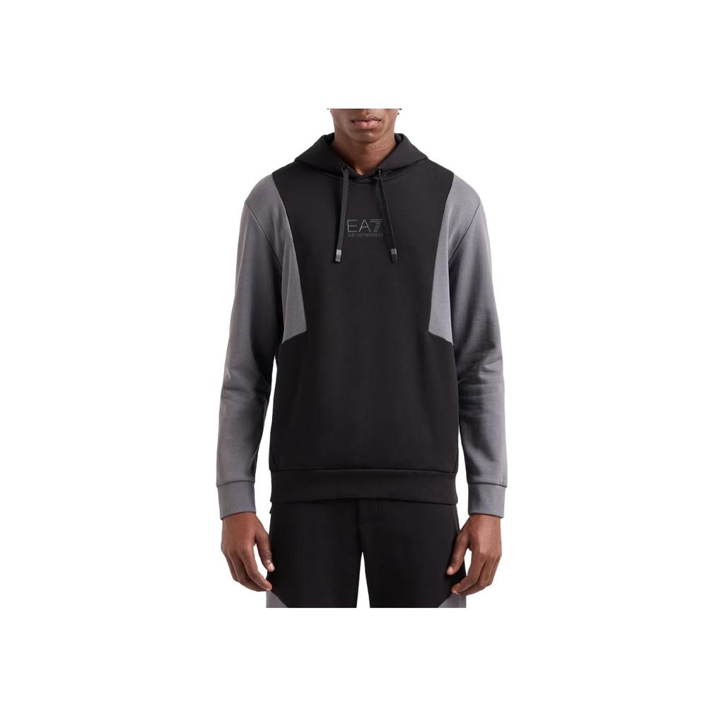 Emporio Armani Felpa con cappuccio e coulisse a maniche lunghe da uomo EA7 Nero 6DPM33-PJVTZ-1200