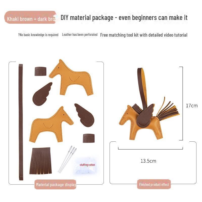 

Брелок Pegasus из натуральной кожи ручной работы для женщин – милый автомобильный аксессуар