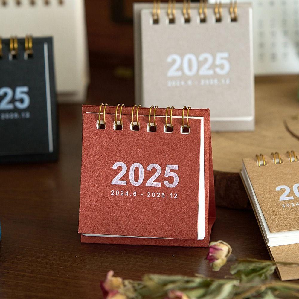 Home Decoration Mini Calendar Thick Paper Desktop Decorations 2025 Daily Planner