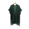 Women Shawl Soft Breathable Solid Color Shawl with Tassel Hem Sun Protection Cardigan Beach Versatile All-Season Wear