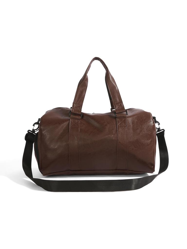 Men's Lightweight Water-Repellent PU Travel Bag for Gym, Yoga, and Sports